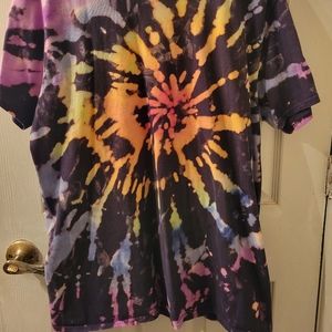 Black and Rainbow Tie Dye t-shirt